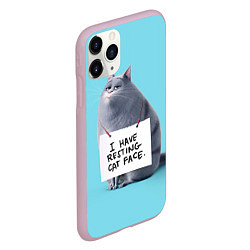 Чехол iPhone 11 Pro матовый I have resing cat face, цвет: 3D-розовый — фото 2