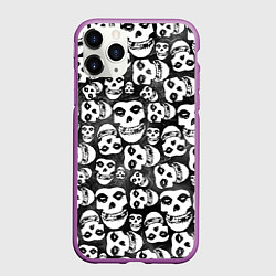 Чехол iPhone 11 Pro матовый Misfits Pattern, цвет: 3D-фиолетовый