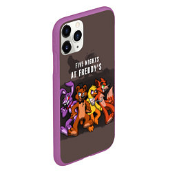 Чехол iPhone 11 Pro матовый Five Nights At Freddy's, цвет: 3D-фиолетовый — фото 2