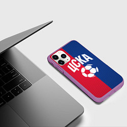Чехол iPhone 11 Pro матовый ЦСКА, цвет: 3D-фиолетовый — фото 2