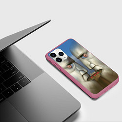 Чехол iPhone 11 Pro матовый Pink Floyd The division bell, цвет: 3D-малиновый — фото 2