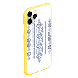 Чехол iPhone 11 Pro матовый Вышивка 24, цвет: 3D-желтый — фото 2