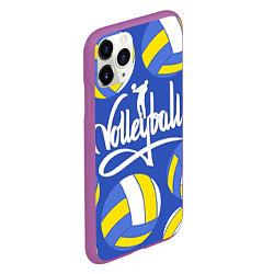 Чехол iPhone 11 Pro матовый Волейбол 6, цвет: 3D-фиолетовый — фото 2