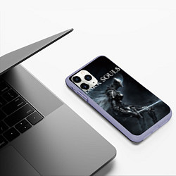 Чехол iPhone 11 Pro матовый Dark Souls, цвет: 3D-светло-сиреневый — фото 2