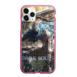 Чехол iPhone 11 Pro матовый Dark Souls, цвет: 3D-малиновый