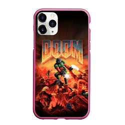 Чехол iPhone 11 Pro матовый DOOM: 1993, цвет: 3D-малиновый