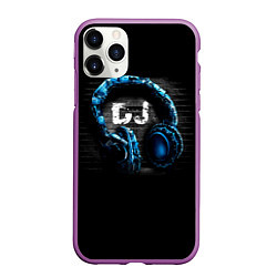 Чехол iPhone 11 Pro матовый DJ, цвет: 3D-фиолетовый