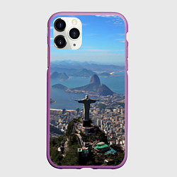 Чехол iPhone 11 Pro матовый Рио-де-Жанейро, цвет: 3D-фиолетовый
