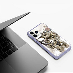 Чехол iPhone 11 Pro матовый Спецназ 20, цвет: 3D-светло-сиреневый — фото 2