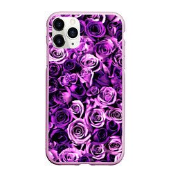 Чехол iPhone 11 Pro матовый Цветочки, цвет: 3D-розовый