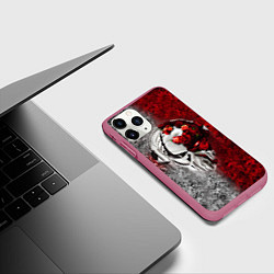 Чехол iPhone 11 Pro матовый Pirate Station: Flowers, цвет: 3D-малиновый — фото 2