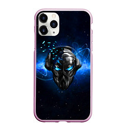 Чехол iPhone 11 Pro матовый Pirate Station: Blue Space, цвет: 3D-розовый