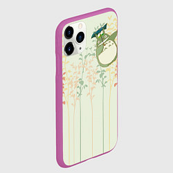 Чехол iPhone 11 Pro матовый Тоторо, цвет: 3D-фиолетовый — фото 2