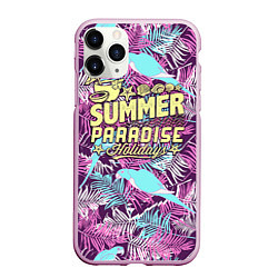 Чехол iPhone 11 Pro матовый Summer paradise 2, цвет: 3D-розовый