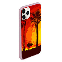 Чехол iPhone 11 Pro матовый Summer Surf, цвет: 3D-розовый — фото 2