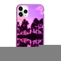 Чехол iPhone 11 Pro матовый Hawaii dream, цвет: 3D-фиолетовый