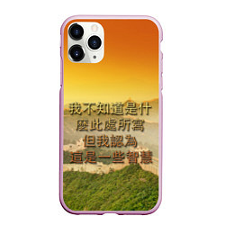 Чехол iPhone 11 Pro матовый Великая Китайская стена, цвет: 3D-розовый