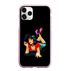 Чехол iPhone 11 Pro матовый Pulp Fiction: Mia Wallace, цвет: 3D-розовый