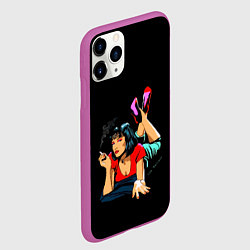 Чехол iPhone 11 Pro матовый Pulp Fiction: Mia Wallace, цвет: 3D-фиолетовый — фото 2
