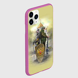Чехол iPhone 11 Pro матовый Имперская русь, цвет: 3D-фиолетовый — фото 2