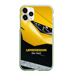 Чехол iPhone 11 Pro матовый Lamborghini the best, цвет: 3D-салатовый
