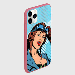 Чехол iPhone 11 Pro матовый ВВС, цвет: 3D-малиновый — фото 2