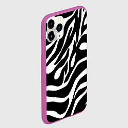 Чехол iPhone 11 Pro матовый Зебра, цвет: 3D-фиолетовый — фото 2