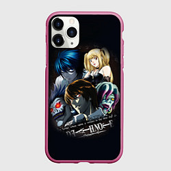 Чехол iPhone 11 Pro матовый Тетрадь смерти 3, цвет: 3D-малиновый