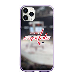 Чехол iPhone 11 Pro матовый Washington Capitals, цвет: 3D-светло-сиреневый
