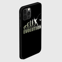 Чехол для iPhone 12 Pro Max Эволюция рыбака, цвет: 3D-черный — фото 2
