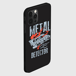 Чехол для iPhone 12 Pro Max Metal Detector, цвет: 3D-черный — фото 2