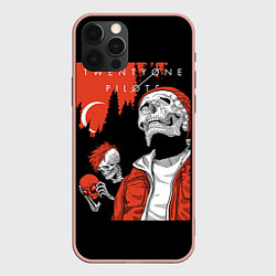 Чехол для iPhone 12 Pro Max Twenty one pilots: Skulls, цвет: 3D-светло-розовый