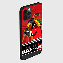 Чехол для iPhone 12 Pro Max Chicago Blackhawks, цвет: 3D-черный — фото 2