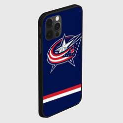 Чехол для iPhone 12 Pro Max Columbus Blue Jackets, цвет: 3D-черный — фото 2