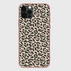 Чехол для iPhone 12 Pro Max Шкура леопарда, цвет: 3D-светло-розовый