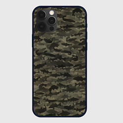 Чехол для iPhone 12 Pro Max Камуфляж рыбака, цвет: 3D-черный