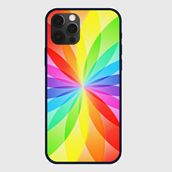 Чехол для iPhone 12 Pro Max Радуга, цвет: 3D-черный