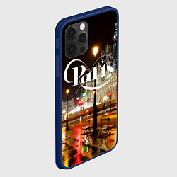 Чехол для iPhone 12 Pro Max Night Paris, цвет: 3D-тёмно-синий — фото 2