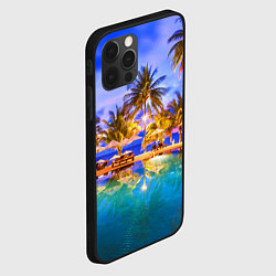 Чехол для iPhone 12 Pro Max Таиланд - тропический оазис, цвет: 3D-черный — фото 2