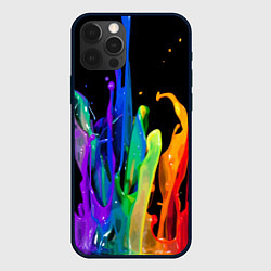 Чехол для iPhone 12 Pro Max Всплеск красок, цвет: 3D-черный