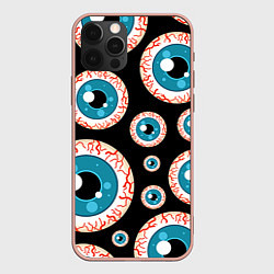 Чехол для iPhone 12 Pro Max Глаза, цвет: 3D-светло-розовый