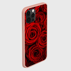 Чехол для iPhone 12 Pro Max Красные розы, цвет: 3D-светло-розовый — фото 2