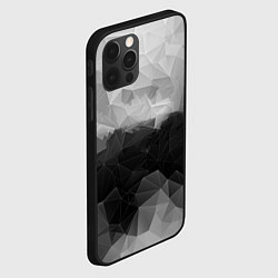 Чехол для iPhone 12 Pro Max Polygon gray, цвет: 3D-черный — фото 2