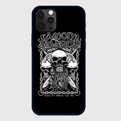 Чехол для iPhone 12 Pro Max Amon Amarth: Trio Skulls, цвет: 3D-черный
