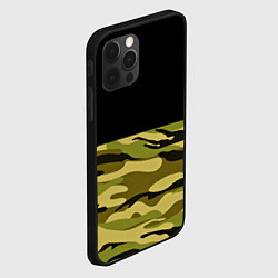 Чехол для iPhone 12 Pro Max Лесной Камуфляж, цвет: 3D-черный — фото 2