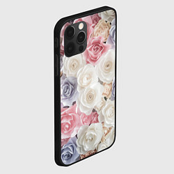 Чехол для iPhone 12 Pro Max Букет из роз, цвет: 3D-черный — фото 2