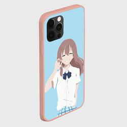 Чехол для iPhone 12 Pro Max Форма голоса Koe no katachi 2, цвет: 3D-светло-розовый — фото 2