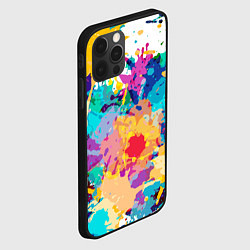 Чехол для iPhone 12 Pro Max Пятна краски, цвет: 3D-черный — фото 2