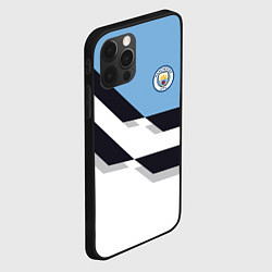 Чехол для iPhone 12 Pro Max Manchester City FC: White style, цвет: 3D-черный — фото 2