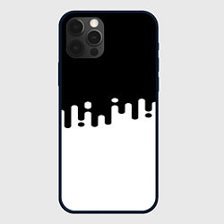 Чехол для iPhone 12 Pro Max Чёрно-белый узор, цвет: 3D-черный